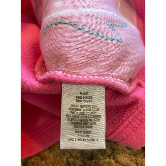 Child of Mine Carter's 6-9 Months Pink Penguin Applique Fleece Top - Picture 4 of 5